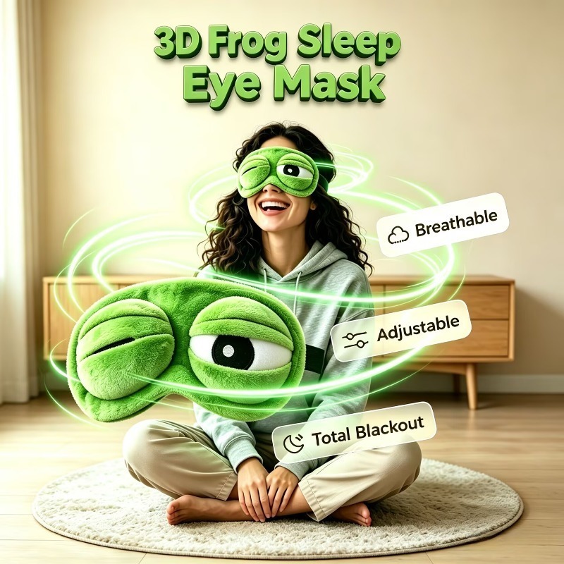 Sleep Eye Mask 3D - Máscara de Olhos 3D de Sapo