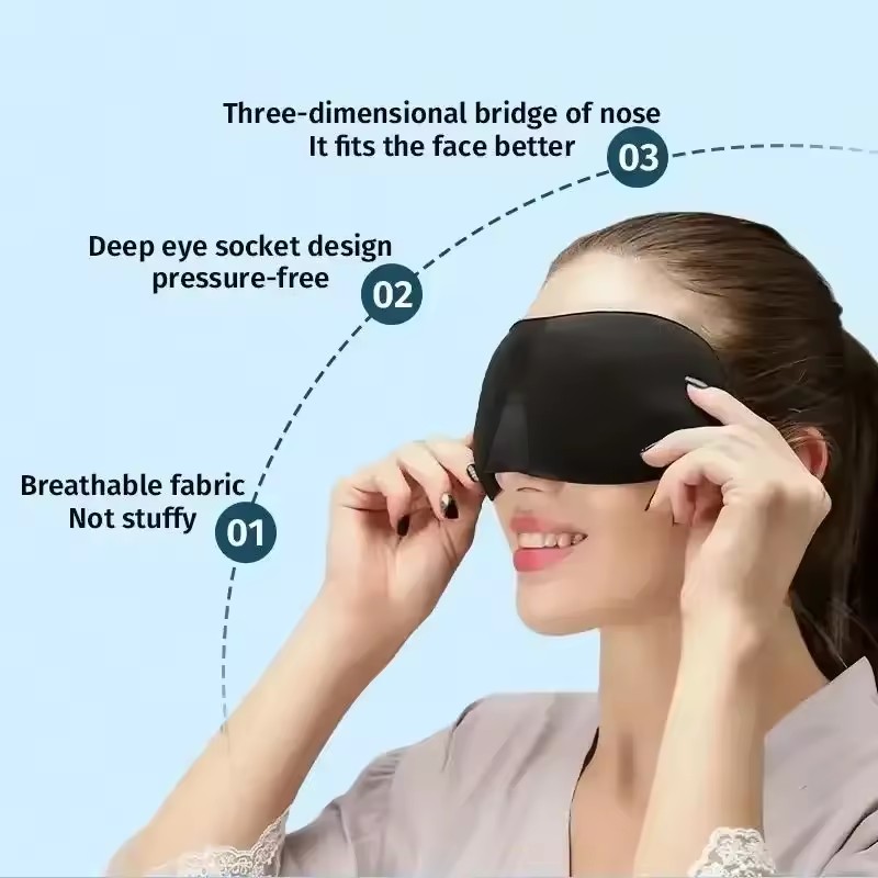 Sleep Eye Mask 3D - Máscara de Dormir para Quem Dorme