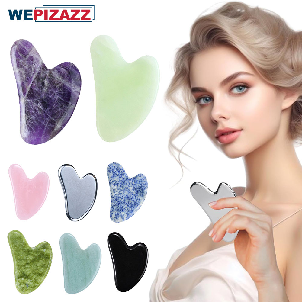 Jade Gua Sha Tool - Gua Sha Ferramentas faciais Pedra para