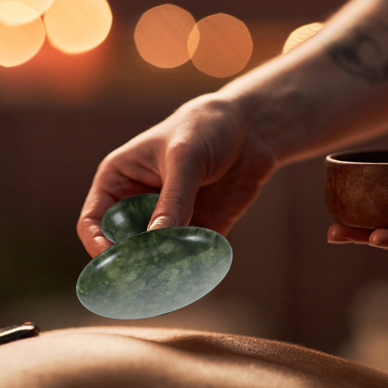 Jade Gua Sha Tool - Ferramenta de Massagem Gua Sha Premium