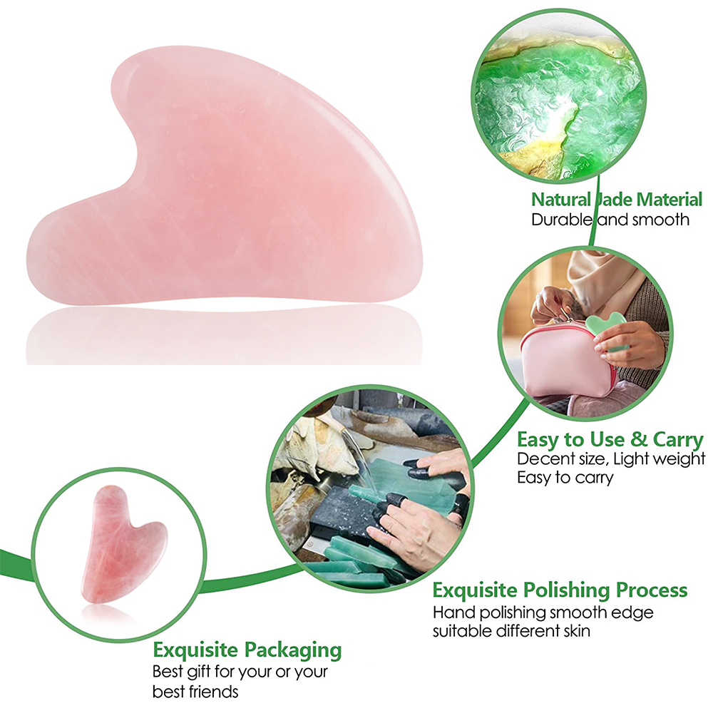 Gua Sha Ferramentas faciais Pe - Jade Gua Sha Tool avaliação e preço