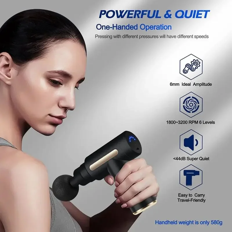 Pistola de massagem fascial po - Health Wellness Massage avaliação e preço