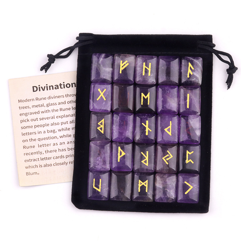 Conjunto de pedras runas grava - Healing Crystal Set avaliação e preço