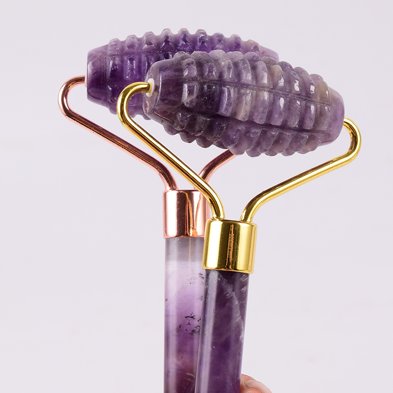 Ametista Sawtooth Face Roller, - Jade Gua Sha Tool avaliação e preço
