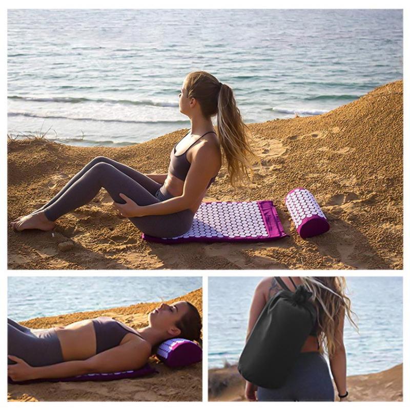 1 conjunto de acupressão yoga  - Acupressure Mat Set avaliação e preço
